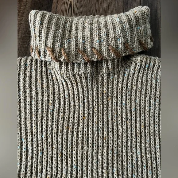 QPS Turtleneck Chunky Wool Sweater XL - Picture 2 of 13